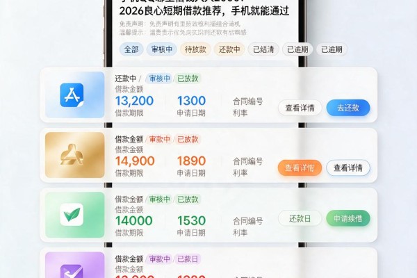 手机QQ哪里借钱人人2000?2026良心短期借款推荐,手机就能通过