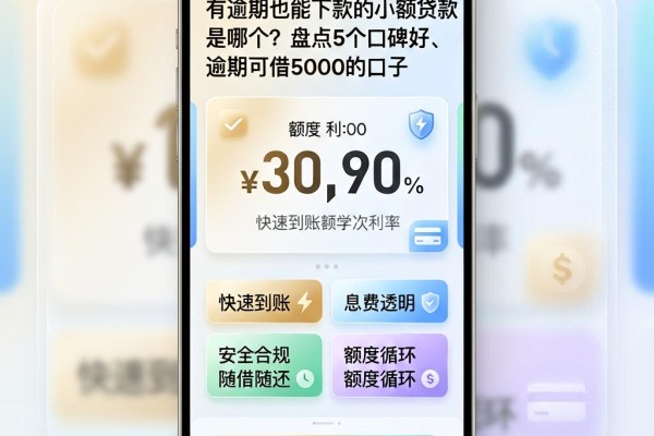 有逾期也能下款的小额贷款是哪个?盘点5个口碑好、逾期可借5000的口子