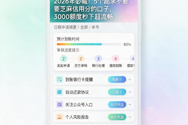 2026年必藏!5个跪求不要芝麻信用分的口子,3000额度秒下超流畅