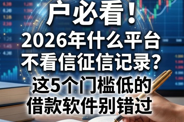 黑户必看!2026年什么平台不看信征信记录?这5个门槛低的借款软件别错过