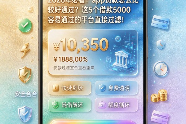 2026年必看：app贷款怎么比较好通过？这5个借款5000容易通过的平台直接过滤！