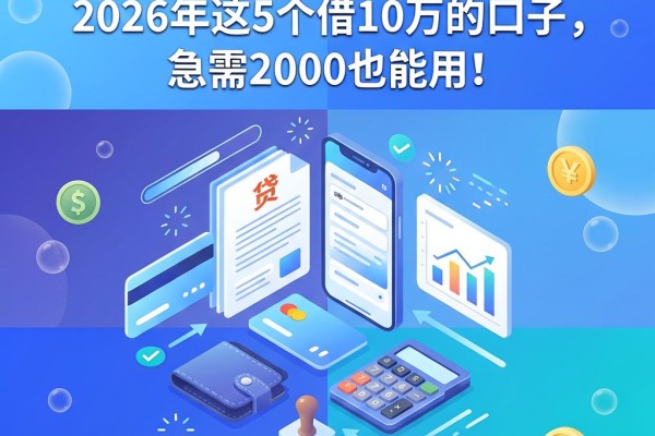 贷款黑户急需10万?2026年这5个借10万的口子,急需2000也能用!