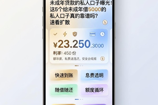未成年贷款的私人口子曝光!这5个给未成年借5000的私人口子真的靠谱吗?速看扩散