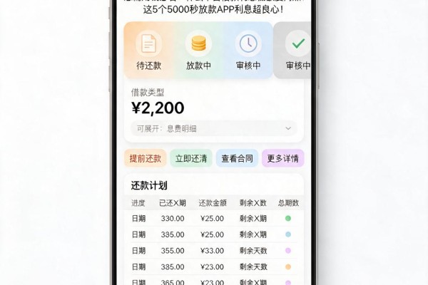急需用钱必看!什么平台借款利息低额度高点?这5个5000秒放款APP利息超良心