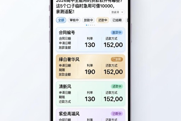 2026高中生能用的贷款软件有哪些?这5个口子临时急用可借10000,亲测适配!