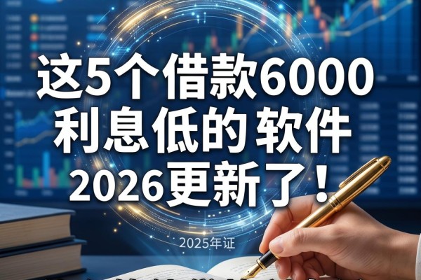 这5个借款6000利息低的软件更新了!2026年已证实什么软件贷款利息低