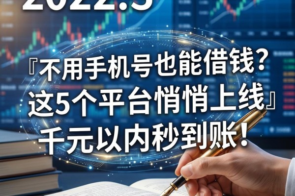 不用手机号也能借钱？这5个平台悄悄上线，千元以内秒到账！