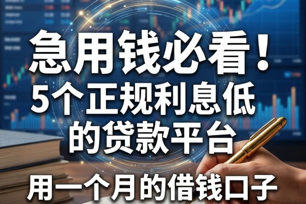 急用钱必看!5个正规利息低的贷款平台,用一个月的借钱口子4000很实用