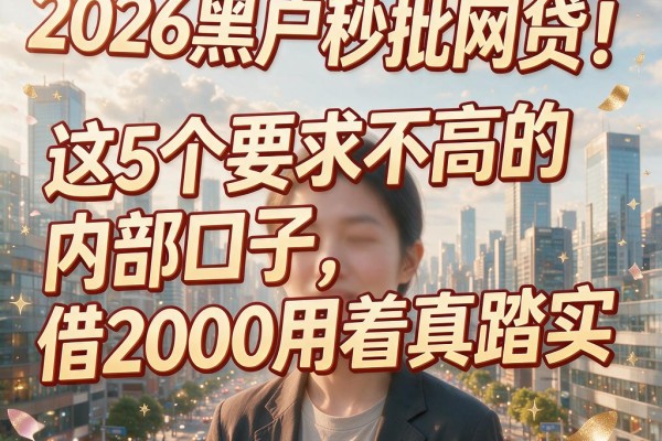 2026黑户秒批网贷！这5个要求不高的内部口子，借2000用着真踏实