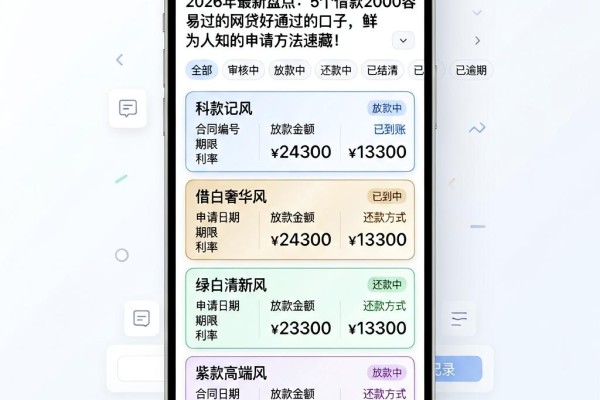 2026年最新盘点：5个借款2000容易过的网贷好通过的口子，鲜为人知的申请方法速藏！