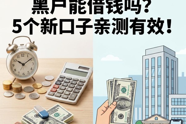 啥也没有黑户能借钱吗?这5个新口子亲测有效!