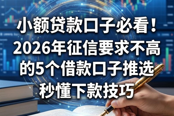 小额贷款口子必看!2026年征信要求不高的5个借款口子推选,秒懂下款技巧