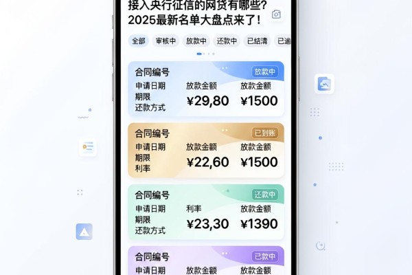 接入央行征信的网贷有哪些?2025最新名单大盘点来了!