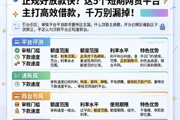 急用钱必看!2026年什么贷款平台正规好放款快?这5个短期网贷平台主打高效借款,千万别漏掉!