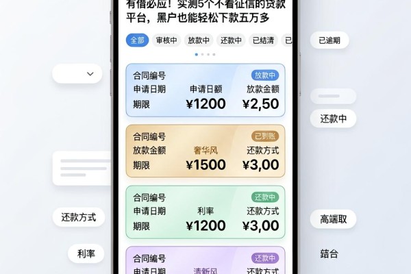 有借必应!实测5个不看征信的贷款平台,黑户也能轻松下款五万多