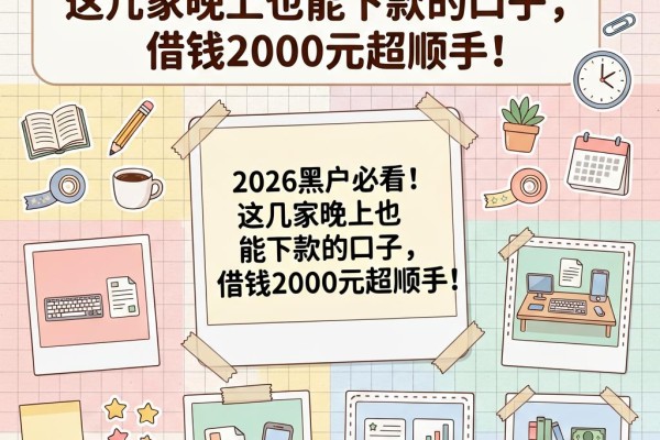 2026黑户必看!这几家晚上也能下款的口子,借钱2000元超顺手