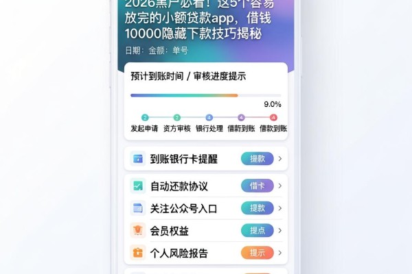 2026黑户必看!这5个容易放款的小额贷款App,借钱10000隐藏下款技巧揭秘