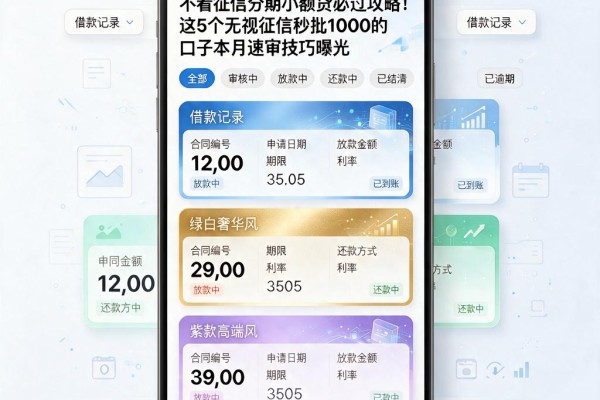 不看征信分期小额贷必过攻略!这5个无视征信秒批1000的口子本月速审技巧曝光