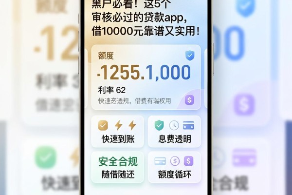 黑户必看！这5个审核必过的贷款app，借10000元靠谱又实用