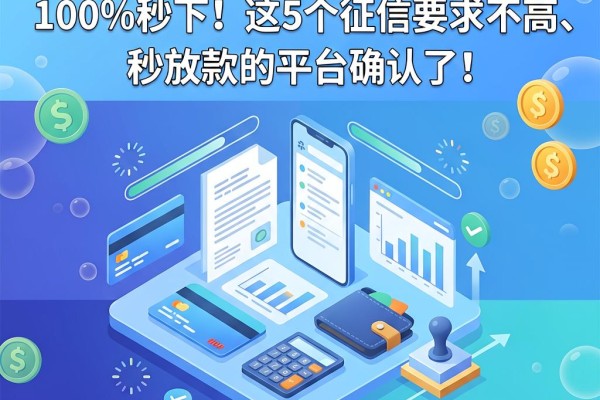 2026黑户借钱无视黑白100%秒下!这5个征信要求不高、秒放款的平台确认了