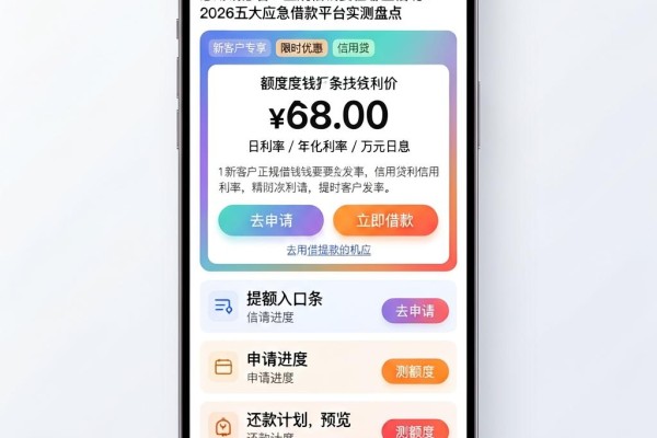 急用钱必看!正规借钱要在哪里借呢?2026五大应急借款平台实测盘点