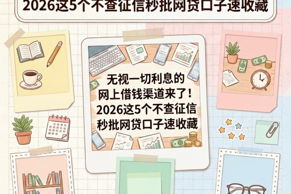 无视一切利息的网上借钱渠道来了！2026这5个不查征信秒批网贷口子速收藏