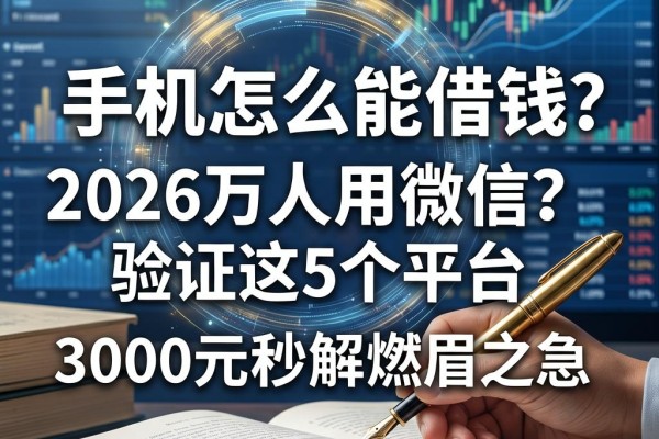 手机怎么能借钱用微信?2026万人验证这5个平台,3000元秒解燃眉之急