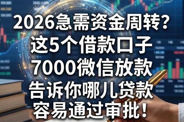 2026急需资金周转?这5个借款口子7000微信放款,告诉你哪儿贷款容易通过审批!