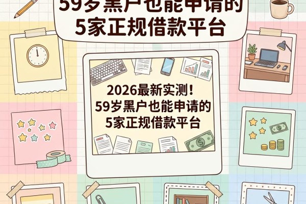 2026最新实测!59岁黑户也能申请的5家正规借款平台