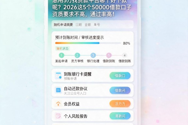 急用5万找贷款平台哪个好下款呢?2026这5个50000借款口子资质要求不高,通过率高!
