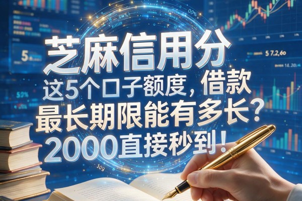 芝麻信用分借款最长期限能有多长?这5个口子额度2000直接秒到!