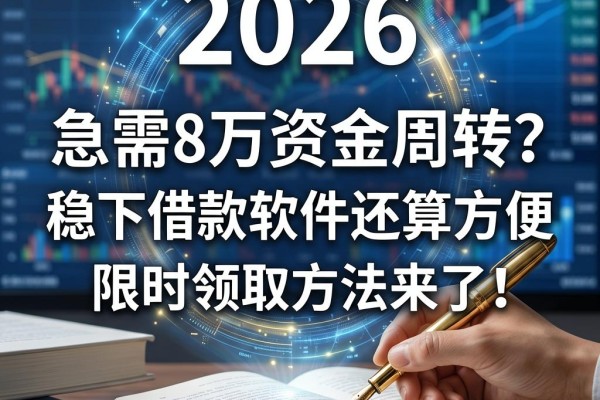 急需8万资金周转?2026这5个稳下借款软件还算方便,限时领取方法来了!
