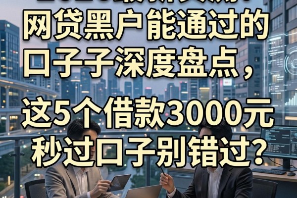 2026最新实测！网贷黑户能通过的口子深度盘点，这5个借款3000元秒过口子别错过