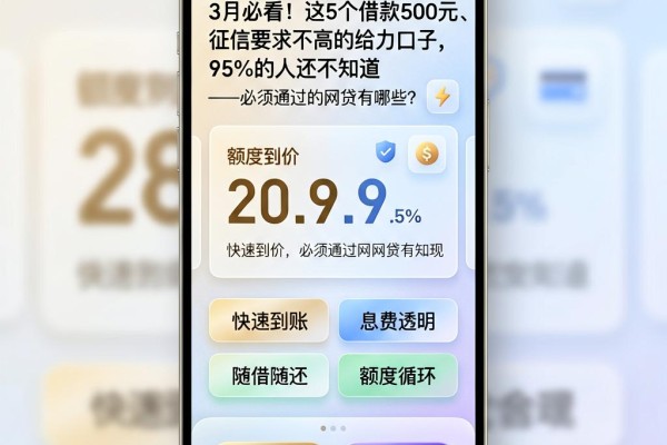 3月必看!这5个借款500元、征信要求不高的给力口子,95%的人还不知道——必须通过的网贷有哪些?
