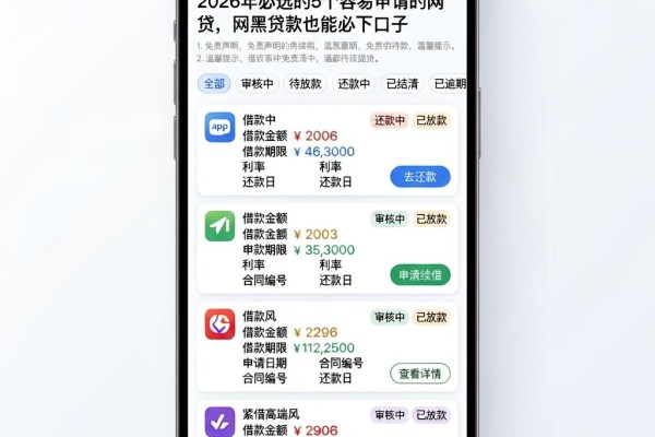 2026年必选的5个容易申请的网贷，网黑贷款也能必下口子