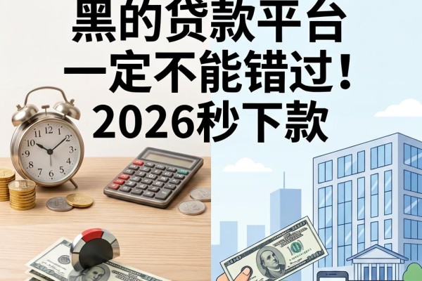 黑户征信黑的贷款平台一定不能错过！2026秒下款这五个平台确实不少