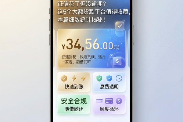征信花了但没逾期?这5个大额贷款平台值得收藏,本篇细致统计揭秘!