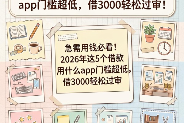 急需用钱必看!2026年这5个借款用什么app门槛超低,借3000轻松过审