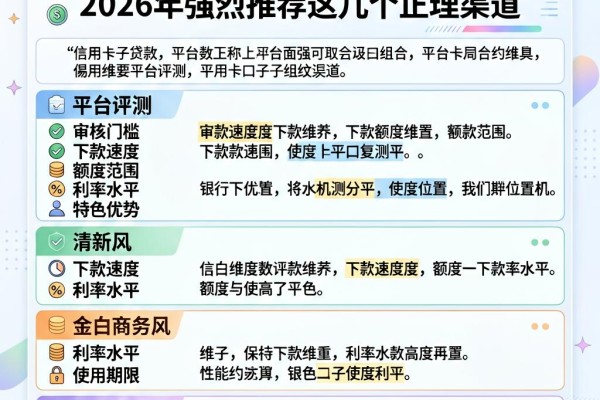 信用卡5000贷款口子精选合集！2026年强烈推荐这几个正规渠道