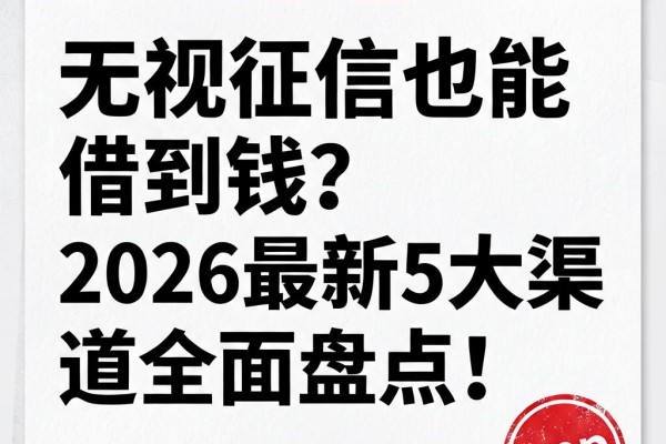 无视征信也能借到钱？2026最新5大渠道全面盘点！
