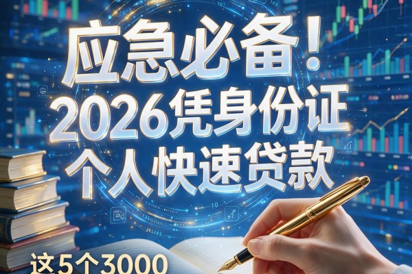 应急必备!2026凭身份证个人快速贷款,这5个3000借款软件门槛低、下款快