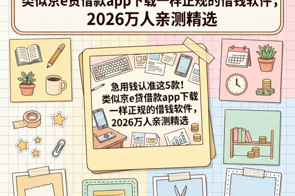 急用钱认准这5款!类似京e贷借款app下载一样正规的借钱软件,2026万人亲测精选
