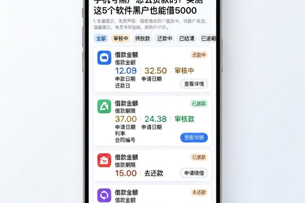 手机号黑户怎么贷款的？实测这5个软件黑户也能借5000