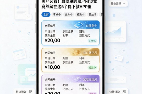黑户必看！最简单的黑户网贷竟然藏在这5个稳下款APP里