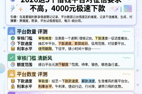 不看大数据没逾期记录也能秒到账!2026这5个借钱平台对征信要求不高,4000元极速下款