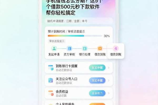 手机借钱怎么分期?这5个借款500元秒下款软件帮你轻松搞定