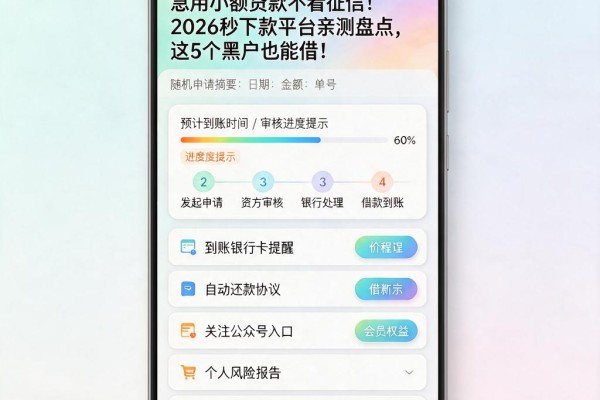 急用小额贷款不看征信!2026秒下款平台亲测盘点,这5个黑户也能借