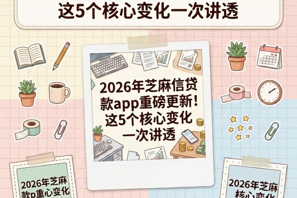 2026年芝麻信贷款app重磅更新!这5个核心变化一次讲透