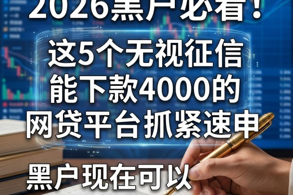 2026黑户必看!这5个无视征信、能下款4000的网贷平台抓紧速申,黑户现在可以下款的网贷有哪些?