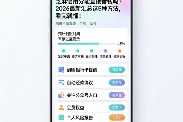 芝麻信用分能直接借钱吗？2026最新汇总这5种方法，看完就懂！